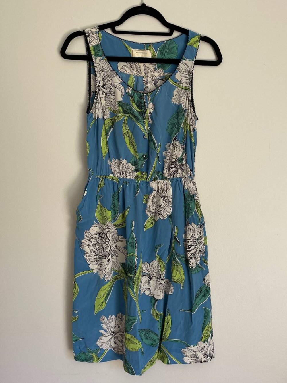 Moulinette Soeurs 100% Silk Calliope Tropical Floral Dress Anthropologie
